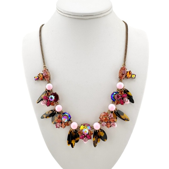 J. Crew Necklace in Pink Multicolor and Tortoise Shell - Picture 1 of 12